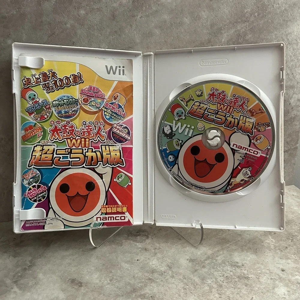 Taiko no Tatsujin Wii Chogouka-ban (Japan) Nintendo Wii CIB Scratched But Works